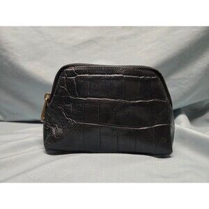 Mulberry Crocodile Embossed Cosmetic Bag